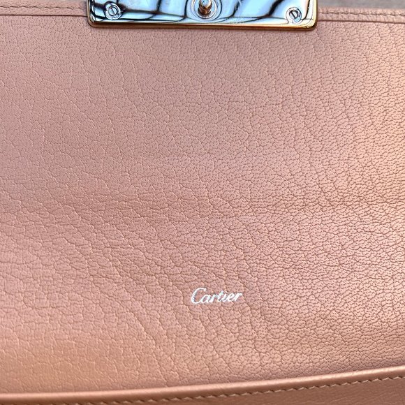 Auc Cartier Love Blush Pink Calfskin Leather Long Wallet - Picture 4 of 15